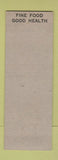 Matchbook Cover - Smaltz Inn Somerset Center MI low phone #