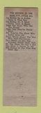 Matchbook Cover - Riverside Inn Newaygo MI WEAR