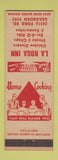 Matchbook Cover - La Rosa Inn Dearborn MI Italian