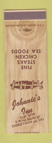 Matchbook Cover - Johnnie's Inn Sheboygan MI