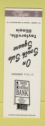 Matchbook Cover - Trust and Savings Bank Taylorville IL