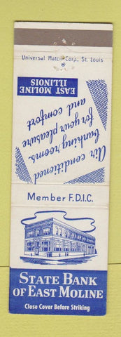 Matchbook Cover - State Bank of East Moline IL