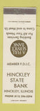 Matchbook Cover - Hinckley State Bank IL