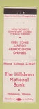 Matchbook Cover - Hillsboro National Bank IL