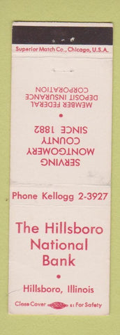 Matchbook Cover - Hillsboro National Bank IL