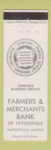 Matchbook Cover - Farmers and Merchants Bank Hutsonville IL