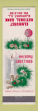 Matchbook Cover - Elmhurst National Bank IL Christmas