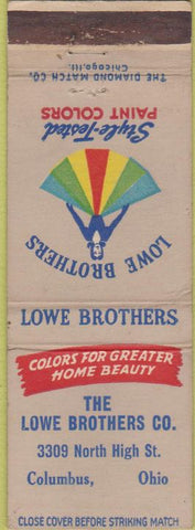 Matchbook Cover - The Lowe Brothers Paint Columbus OH girlie