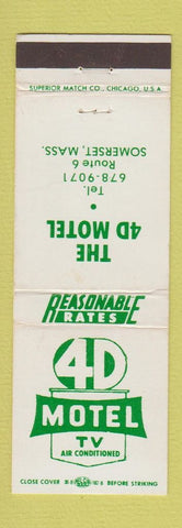 Matchbook Cover - 4D Motel Somerset MA
