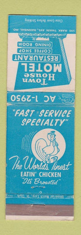 Matchbook Cover - Town House Motel Restaurant Hannibal MO