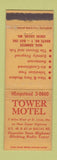Matchbook Cover - Tower Motel Creve Coeur MO WEAR