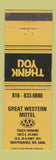 Matchbook Cover - Great Wester Motel Independence MO