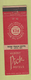 Matchbook Cover - Albert Pcik Hotels Mark Twain St Louis MO WEAR