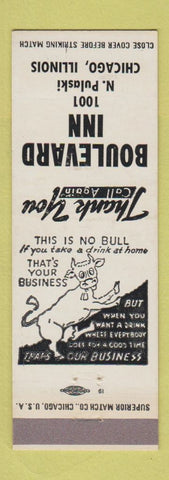 Matchbook Cover - Boulevard Inn Chicago IL