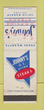 Matchbook Cover - Johnny's Steaks Chicago IL