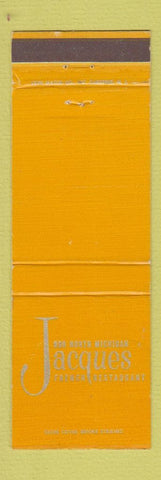 Matchbook Cover - Jacques French Restaurant Chicago IL