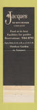 Matchbook Cover - Jacques French Restaurant Chicago IL