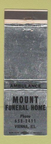 Matchbook Cover - Mount Funeral Home Vienna IL