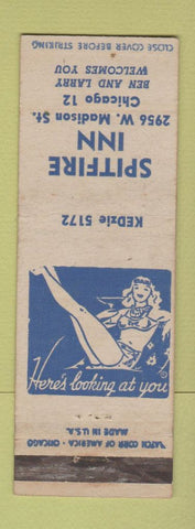 Matchbook Cover - Spitfire Inn Chicago IL girlie WEAR