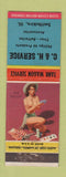 Matchbook Cover - C&H Phillips 66 oil gas Smithshire IL pinup WEAR