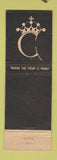 Matchbook Cover - Colony Steak House Kansas City MO