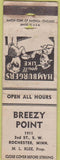 Matchbook Cover - Breezy Point Rochester MN WORN