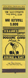 Matchbook Cover - Bob's Trailer Inn Kansas City MO YELLOW