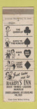 Matchbook Cover - Hardy's Inn St Louis MO WEAR