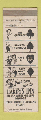 Matchbook Cover - Hardy's Inn St Louis MO WEAR