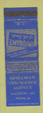 Matchbook Cover - Spillman Insurance Agency Jamesport MO low phone #