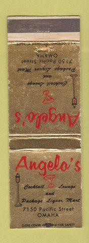 Matchbook Cover - Angelo's Cocktail Lounge Omaha NE WEAR