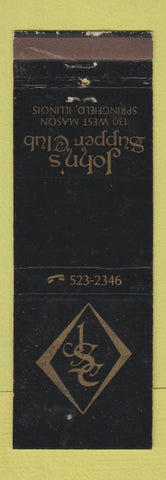 Matchbook Cover - John's Supper Club Springfield IL WEAR