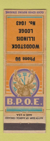 Matchbook Cover - Elks Lodge Woodstock IL WEAR