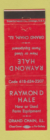 Matchbook Cover - Raymond Hale Tractors Grand Chain IL WEAR