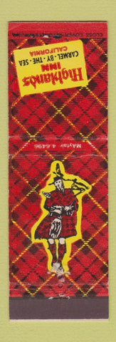 Matchbook Cover - Highlands Inn Carmel by the Sea CA