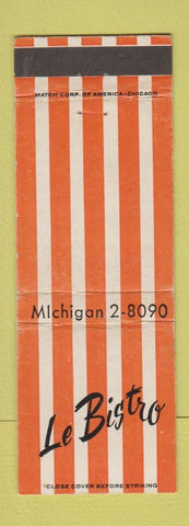 Matchbook Cover - Le Bistro Chicago IL