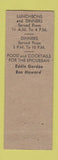 Matchbook Cover - Tip Top Inn Chicago IL restaurant