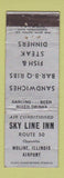 Matchbook Cover - Sky Line Inn Moline IL WEAR