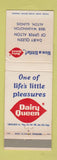 Matchbook Cover - Dairy Queen Restaurant Upper Alton IL