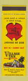 Matchbook Cover - Village Inn Pizza Parlor Phoenix AZ #1