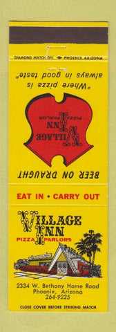 Matchbook Cover - Village Inn Pizza Parlor Phoenix AZ #1