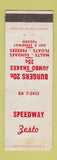 Matchbook Cover - Speedway Zesto Hamburgers Tucson AZ WEAR