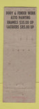 Matchbook Cover - Lomar Paint Shop Phoenix AZ WORN