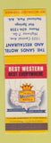 Matchbook Cover Sands Motel Restaurant Hot Springs National Park AR Best Western