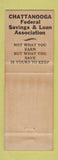 Matchbook Cover - Chattanooga Federal Savings TN bank