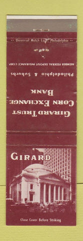 Matchbook Cover - Girard Trust Corn Exchange Bank Philadelphia PA WEAR