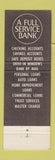 Matchbook Cover - National Bank Mount Pleasant TX