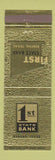 Matchbook Cover - 1st State Bank Kerens TX