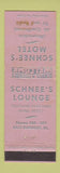 Matchbook Cover - Schnee's Motel Lounge East Dubuque IL PINK WEAR