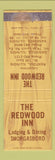 Matchbook Cover - Redwood Inn Danville IL Kankakee IL WEAR